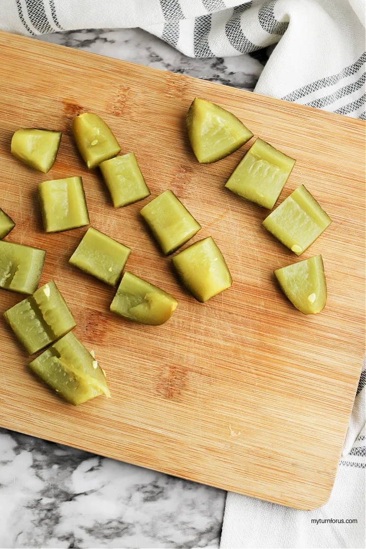 pickles cut up
