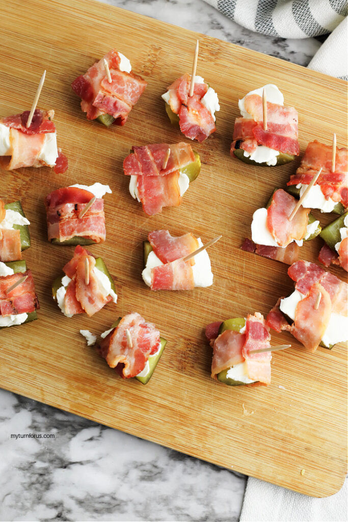 Bacon Wrapped Pickles with Cream Cheese My Turn for Us