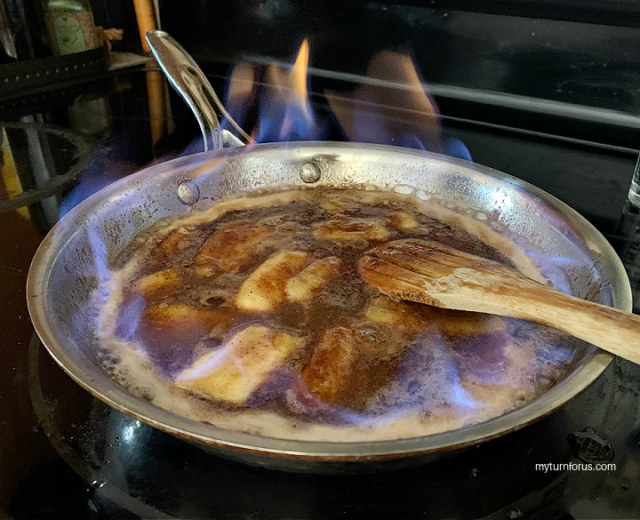 Flaming Bananas Foster My Turn for Us