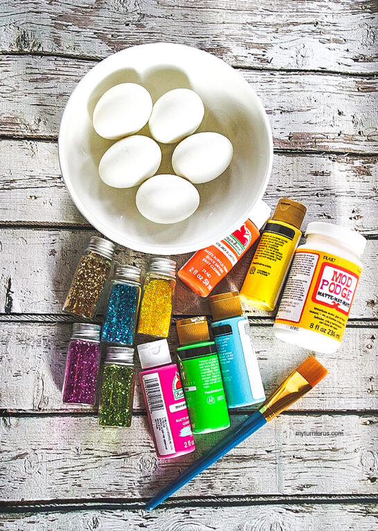 Glitter Easter Eggs My Turn for Us