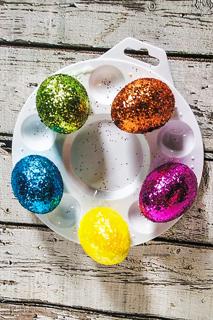Glitter Easter Eggs My Turn for Us