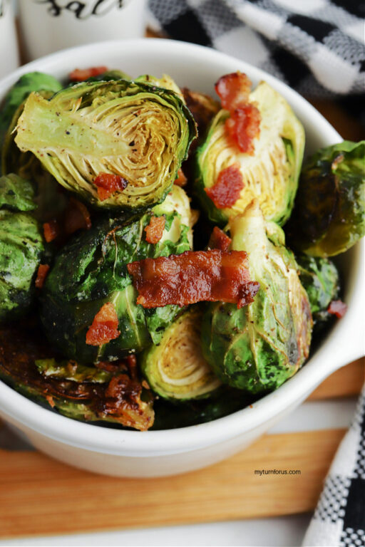 Sheet Pan Brussel Sprouts and Bacon My Turn for Us