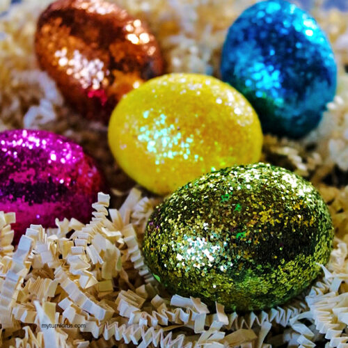 Glitter Easter Eggs - My Turn for Us