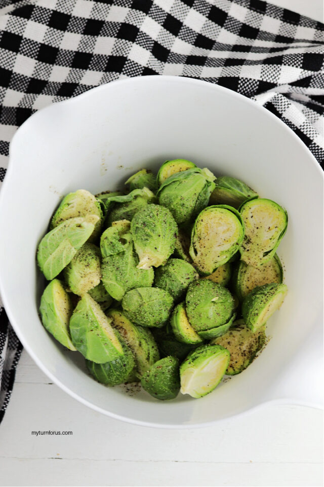 Sheet Pan Brussel Sprouts and Bacon My Turn for Us