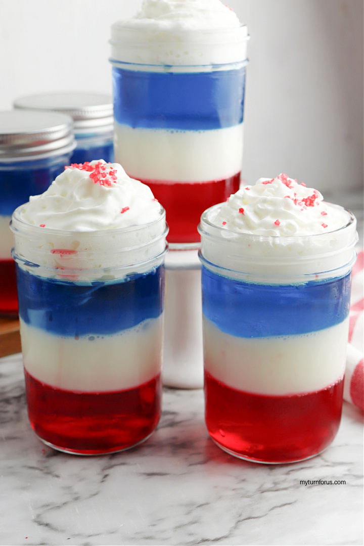 patriotic jello parfaits layered jello dessert