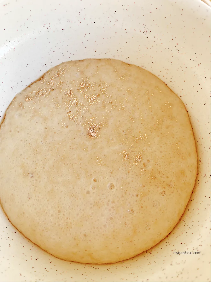 frothy yeast rising
