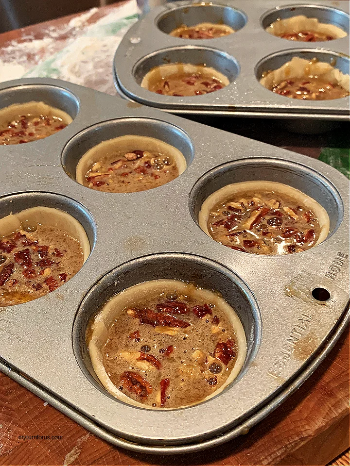 mini bourbon pecan pie