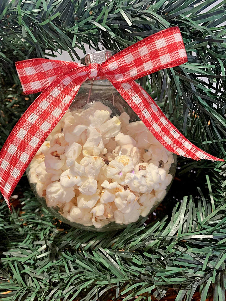 Glass Ball Popcorn Christmas ornament