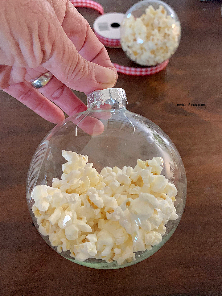 glass popcorn ball ornament
