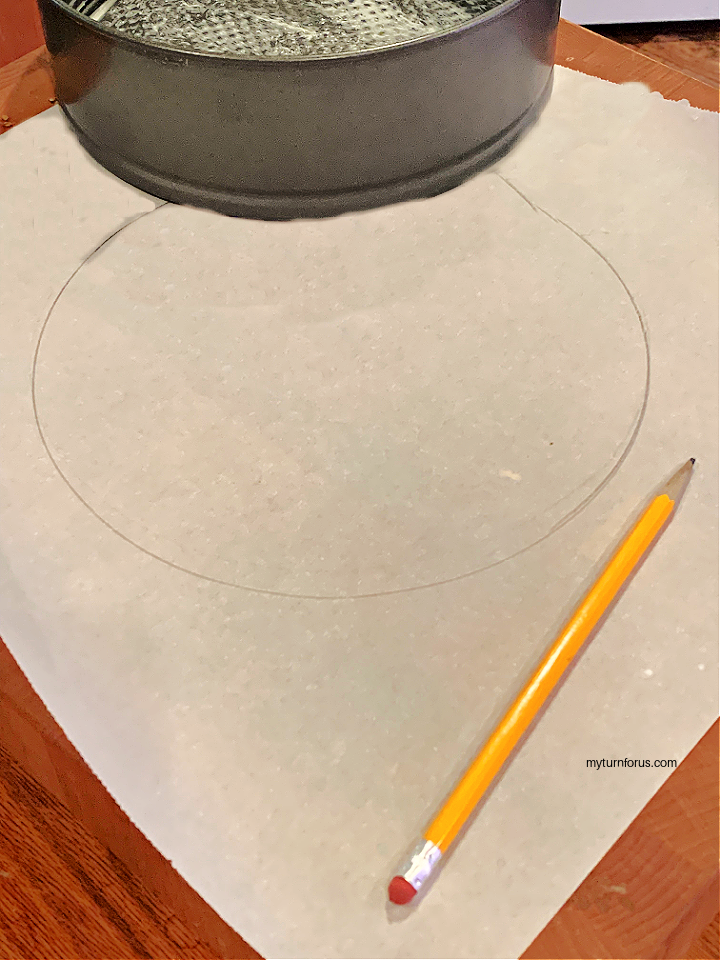 drawing circle on parchment paper