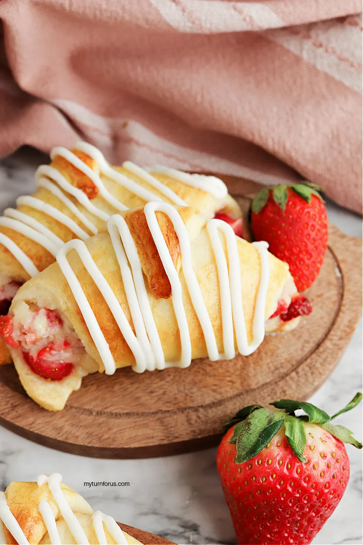 strawberry filled croissants