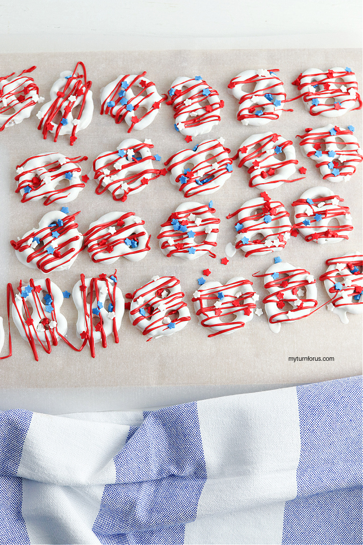 Red White and Blue Pretzels