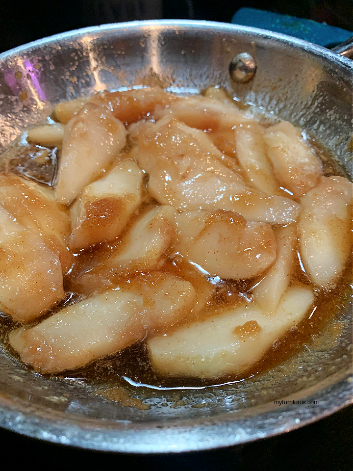 pears cooked in brown butter