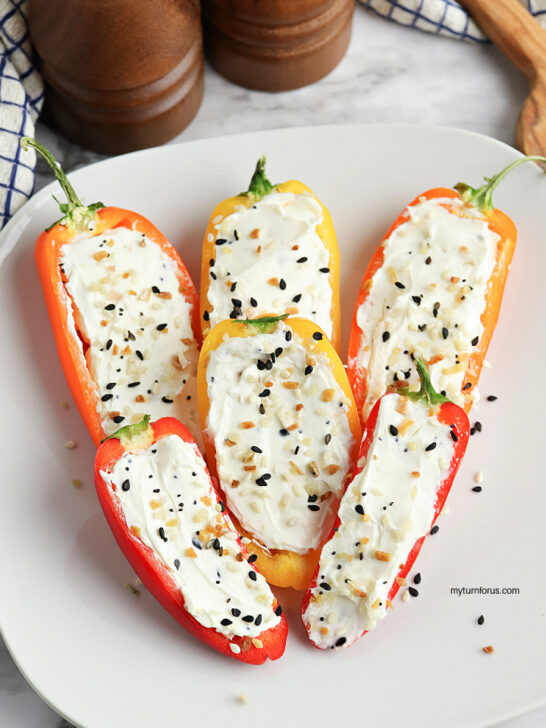 everything bagel stuffed peppers