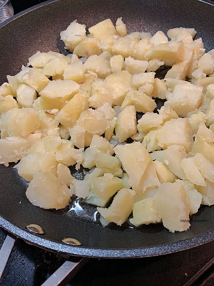 potatoes for chorizo burritos
