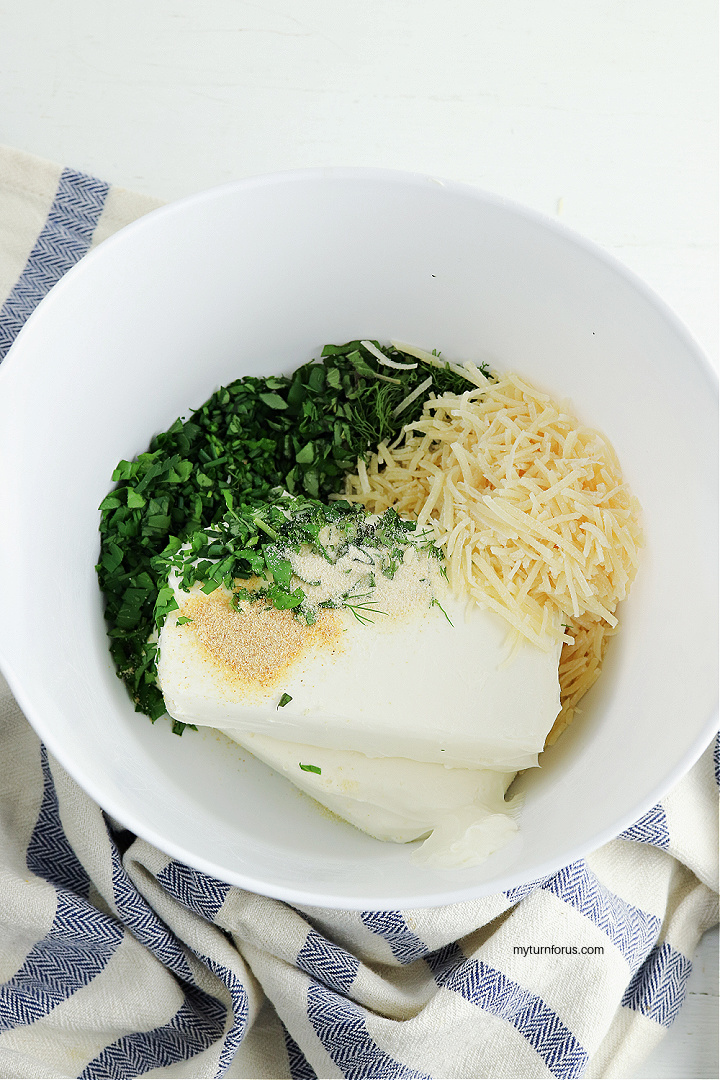 Cheese and herb mixture