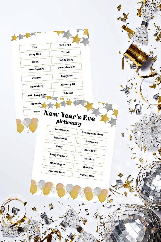 New Years Eve Games Printables - My Turn for Us