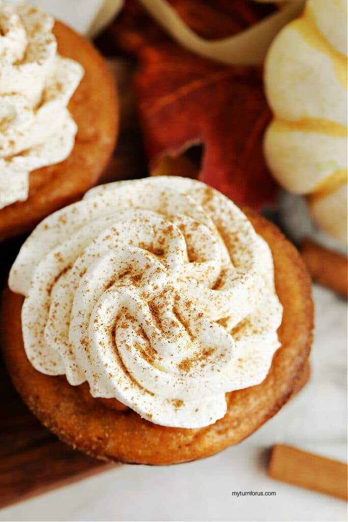 Pumpkin cupcake with frosting