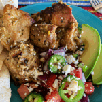 plate of dutch oven pork carnitas