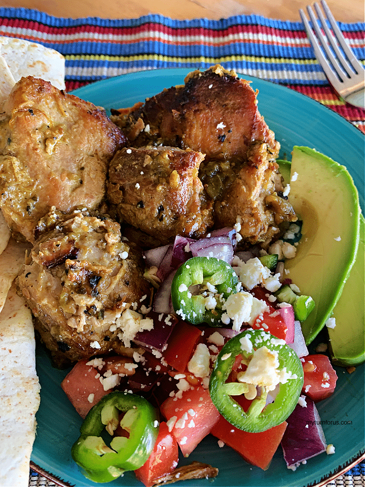 plate of dutch oven pork carnitas