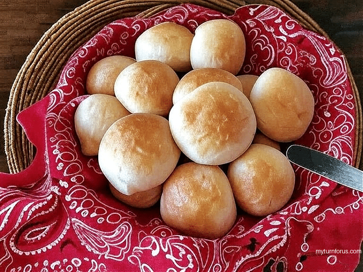 Basket of Ice Box Dinner Rolls