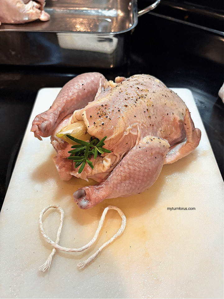 lemon rosemary Cornish hen