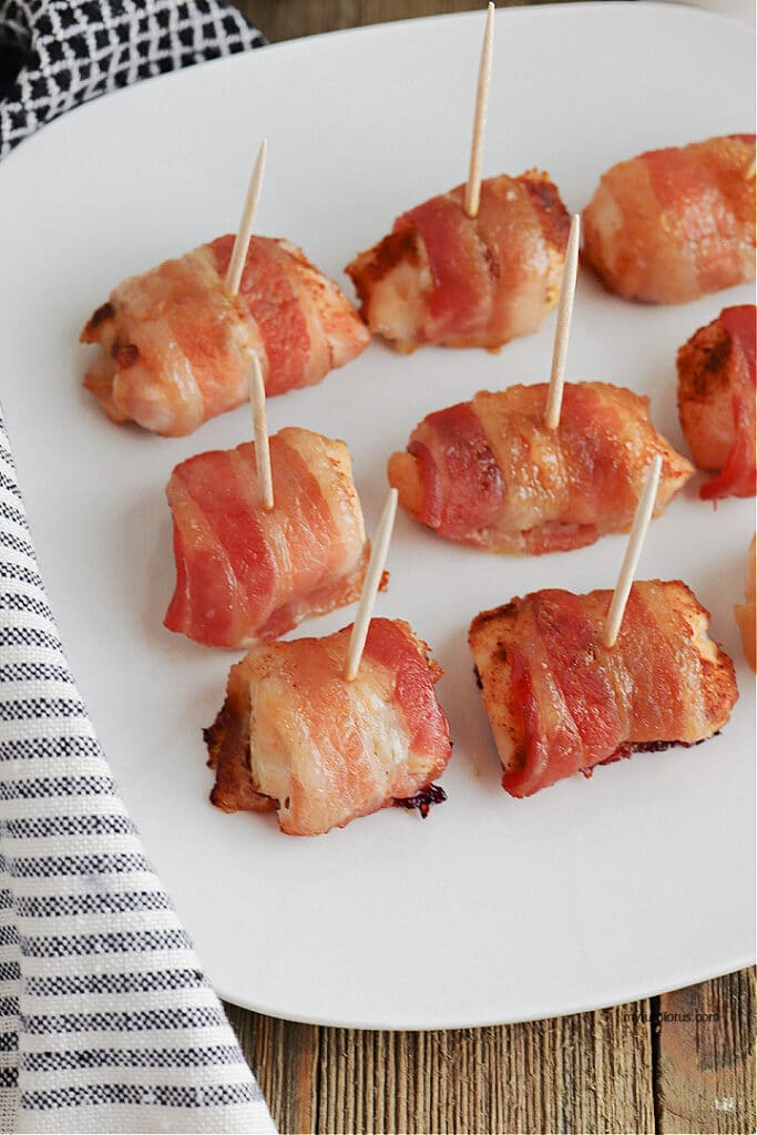 bacon wrapped chicken bites in oven