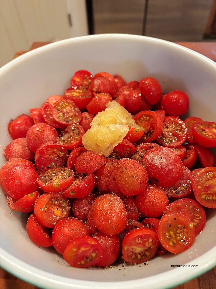 fresh tomatoes and garlic