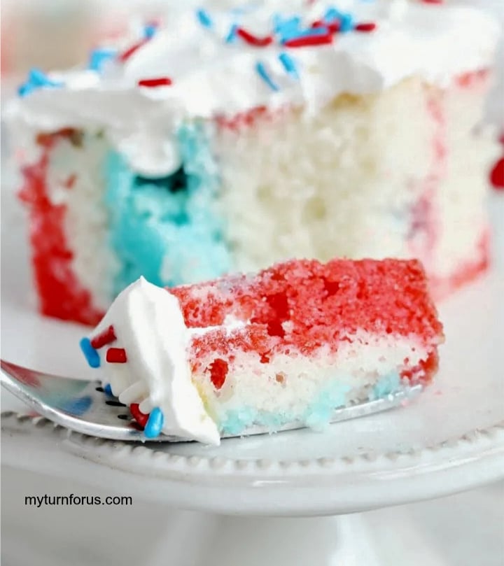 Red White and Blue Poke Cake