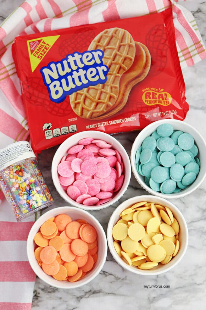 candy melts and nutter butter cookies