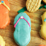decorated flip flop cookie