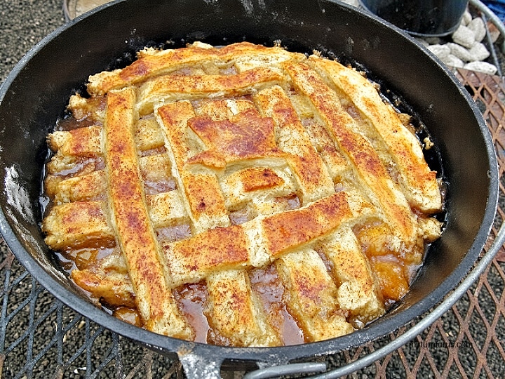 Texas Dutch Oven Peach Cobbler